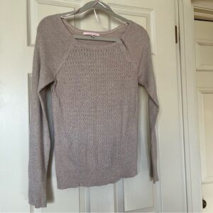 NWOT Victoria's Secret Women’s Large Light Beige Cotton Crew Neck Sweater